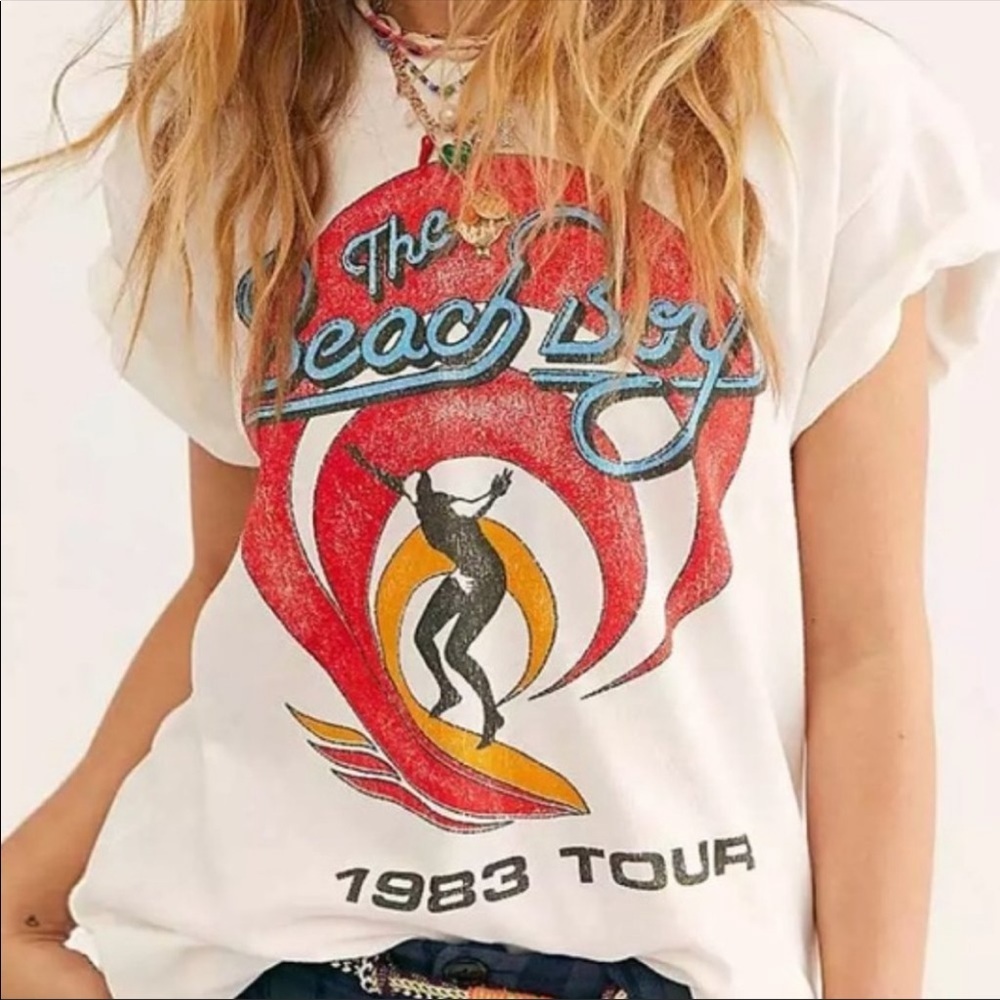 Beach Boys | White 1983 Tour Tee Shirt Large